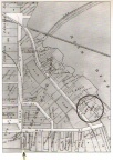 1912 plat of the Rockford Illinois Water Power District.     Note the  arrow at the Woodward property at 250 Mill Street 
